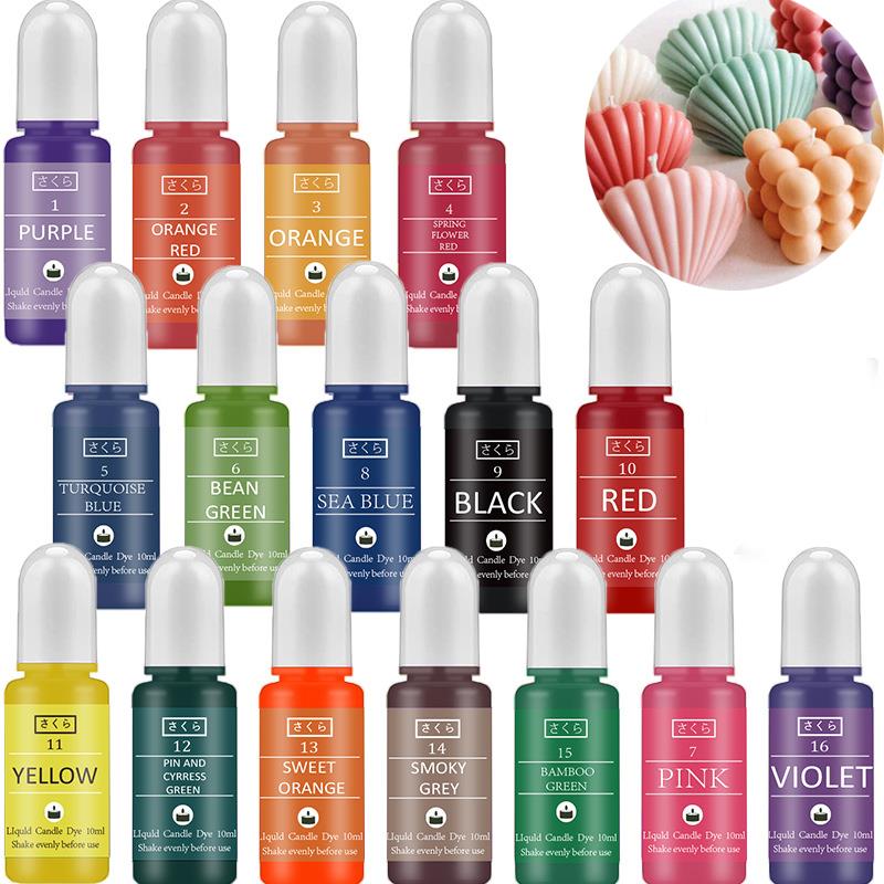 Soap Making Ingredients - 10ml/Bottle Candle Wax Pigment Colorant Non-Toxic