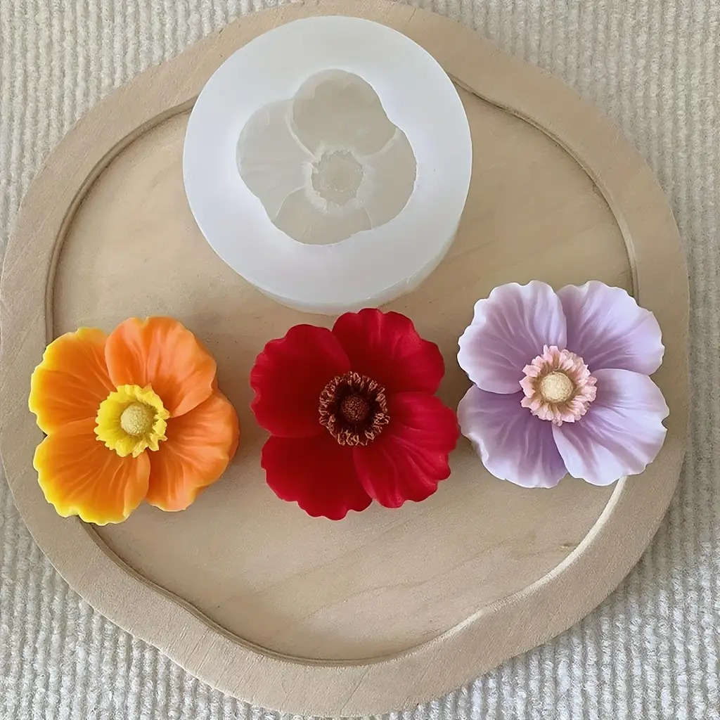 Soap Making In Home - Flower Silicone Candle Mold, Can Be