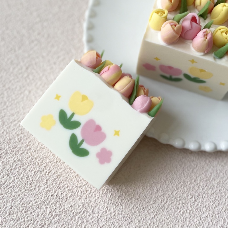 Soap Making Kit For Kids - Flower Tulip Pattern Clay Extruder Disc