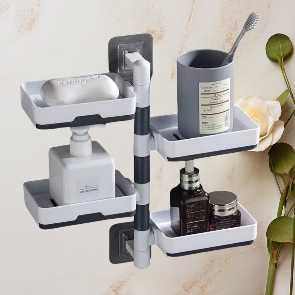 Soap Dish Draining - 2/3/4 Rotating Drain Soap Box, Non
