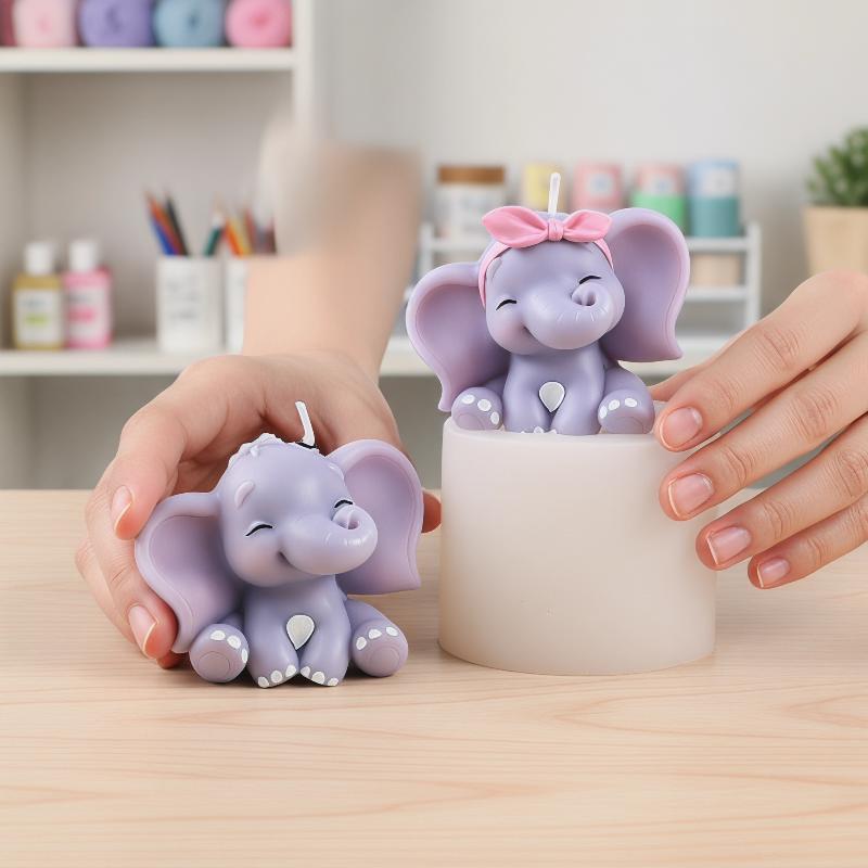 Cute 3D Elephant Silicone Cand - огляд і ціна Soap Making Party