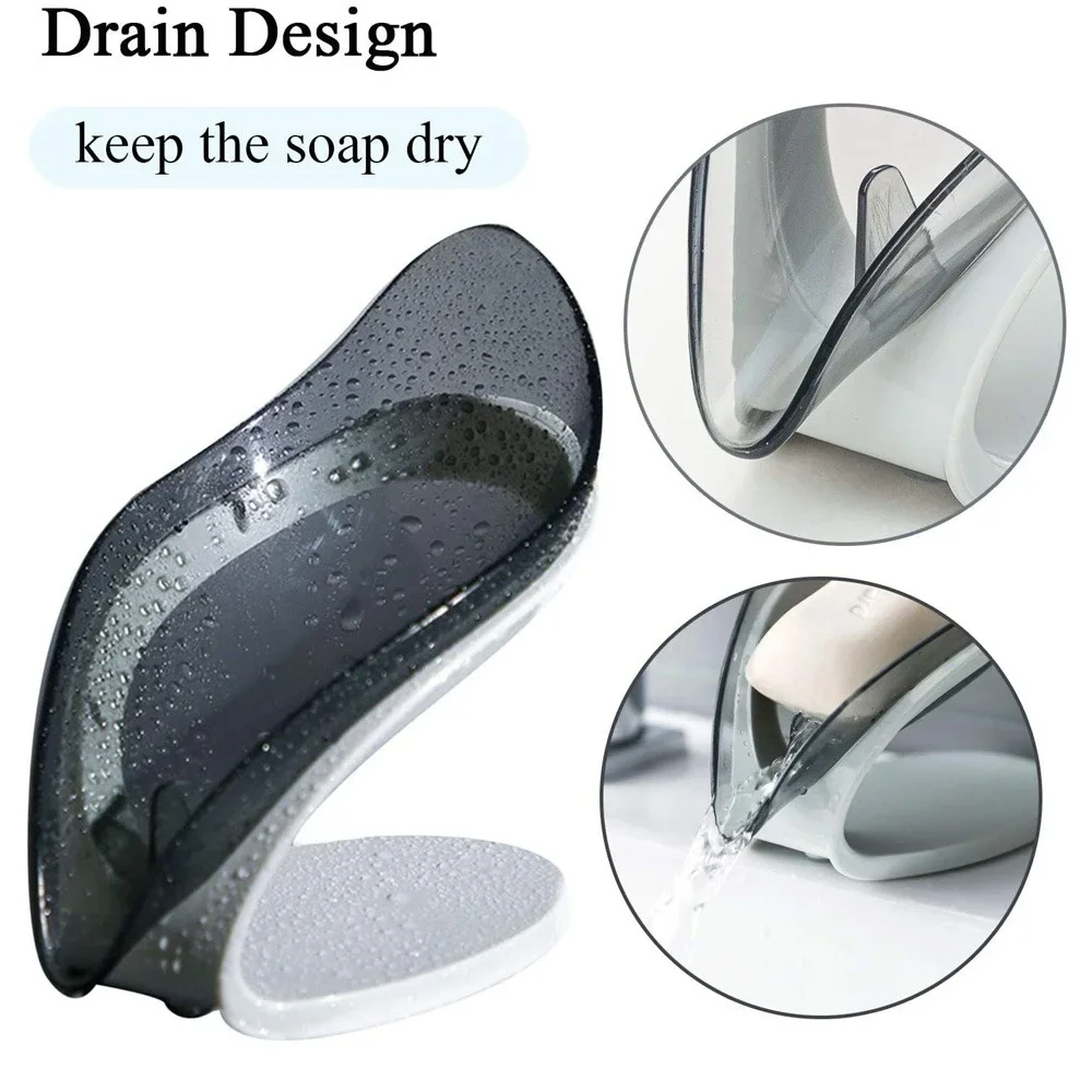 Leaf Soap Dish With Powerful S - огляд і ціна Soap Dish Draining