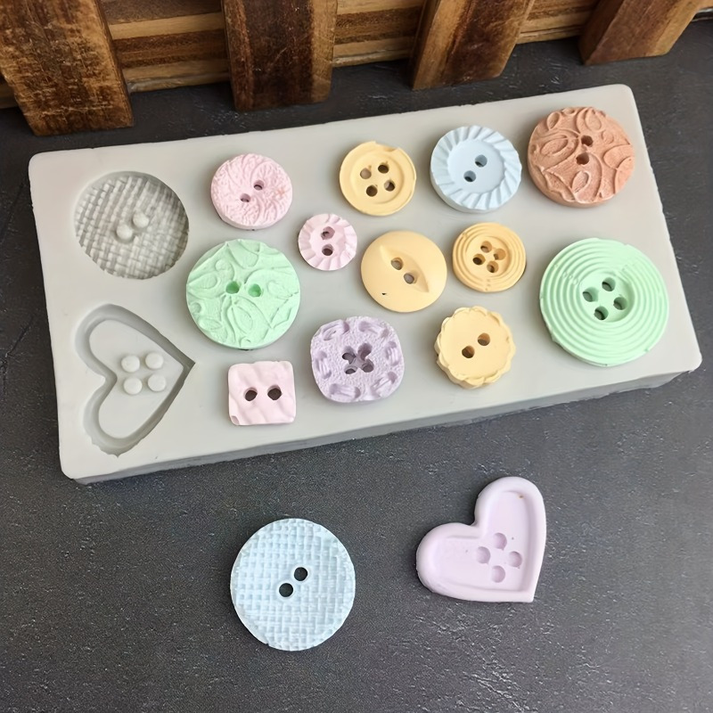 Buttons Shape Silicone Mold Si - огляд і ціна Soap Making Party