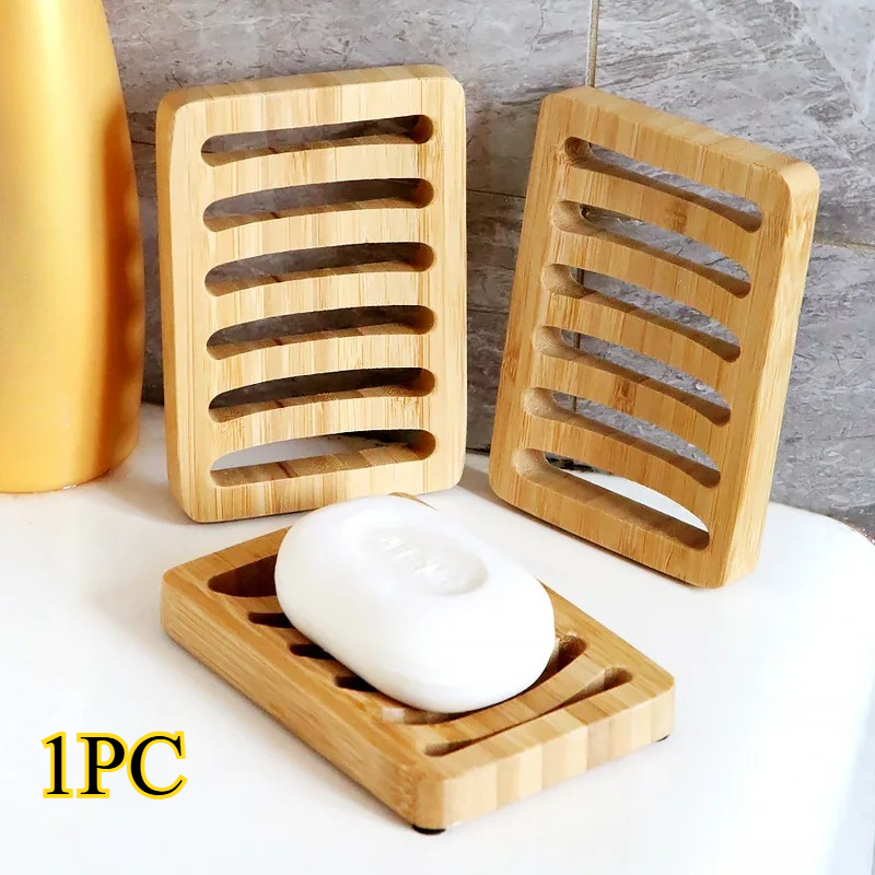 Bamboo Case Tray Wooden Preven - огляд і ціна Soap Dish Draining