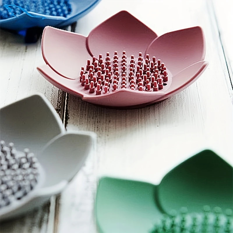 1pcs Bathroom Soap Box Lotus D - огляд і ціна Soap Dish Draining