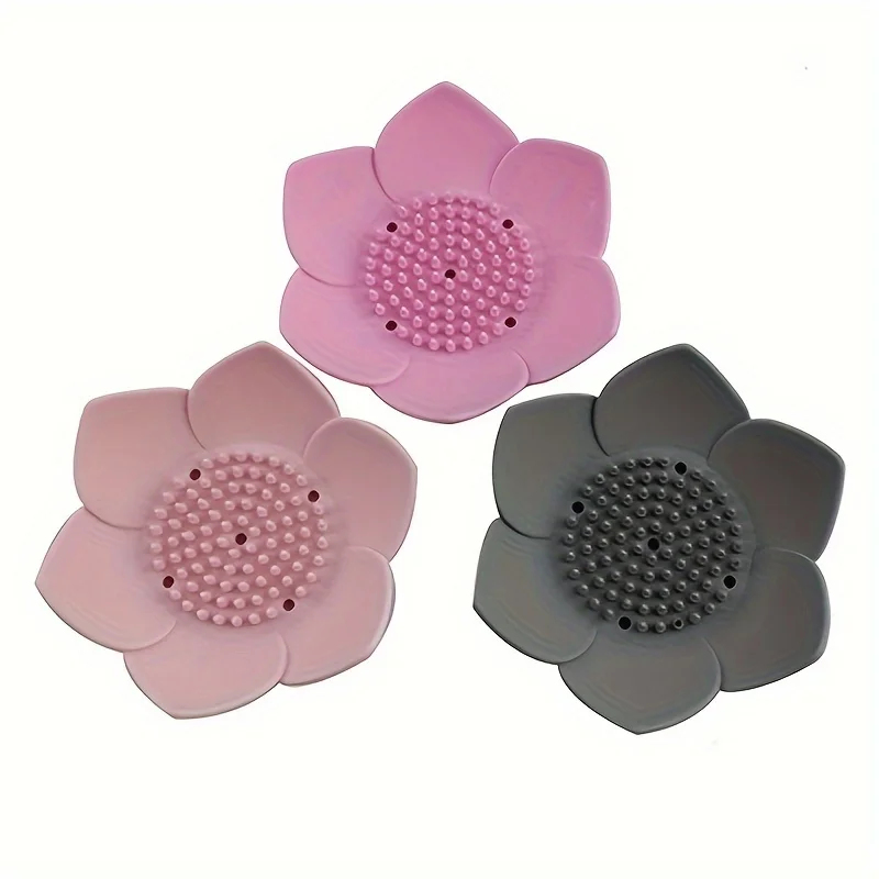 1pcs Bathroom Soap Box Lotus D - огляд і ціна Soap Dish Draining