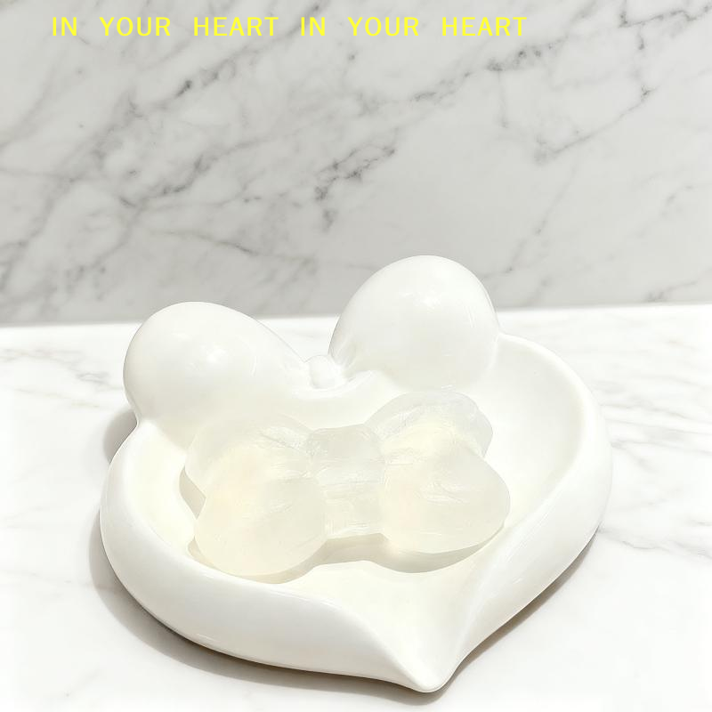 【X】Heart Shaped Soap Dish Cera - огляд і ціна Soap Dish Draining