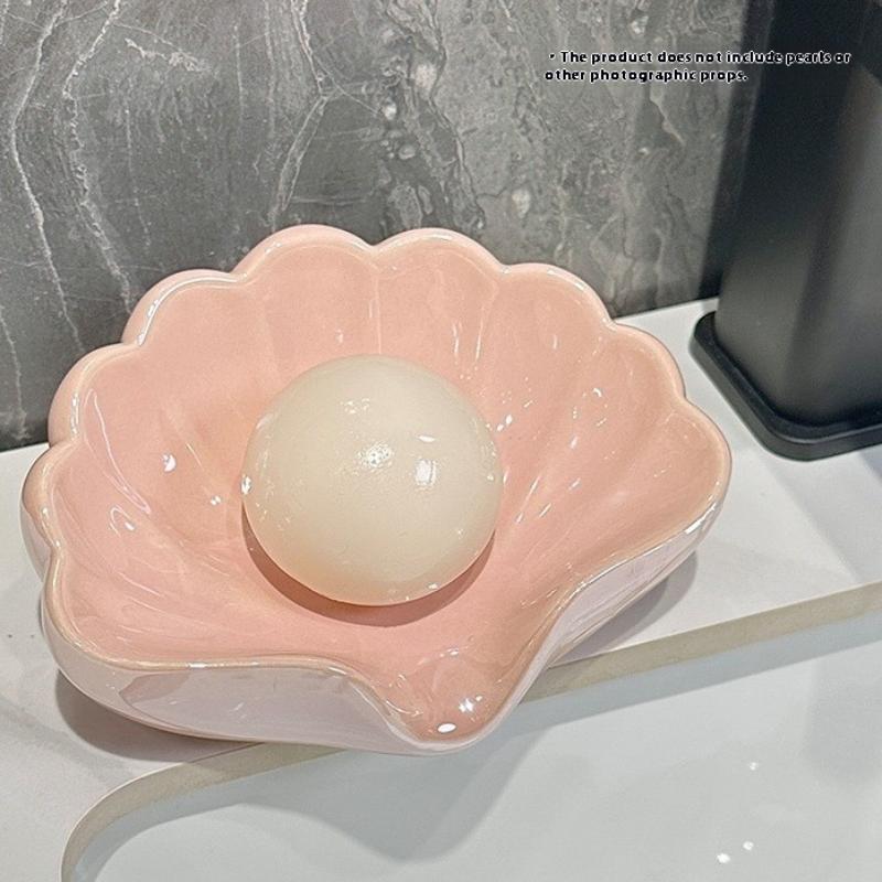 1/2Pcs Shell Shape Drain Soap  - огляд і ціна Soap Dish Draining