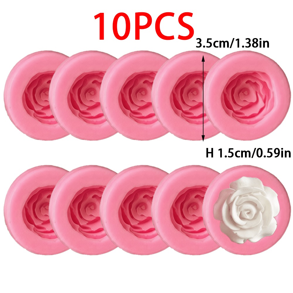 10Pcs Rose Candle Silicone Mol - огляд і ціна Soap Making In Home