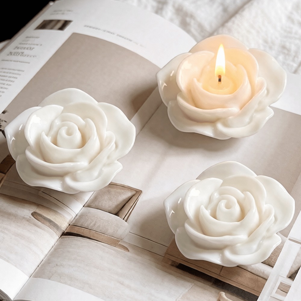 10Pcs Rose Candle Silicone Mol - огляд і ціна Soap Making In Home