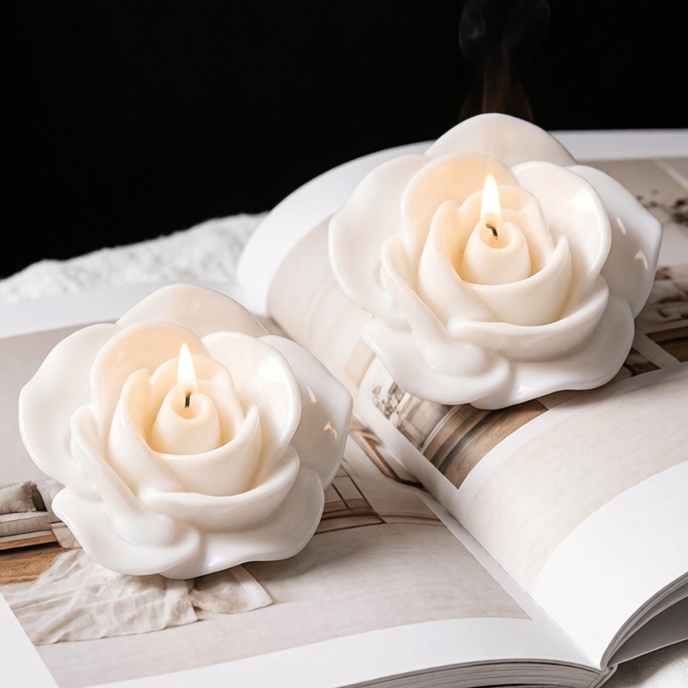 10Pcs Rose Candle Silicone Mol - огляд і ціна Soap Making In Home