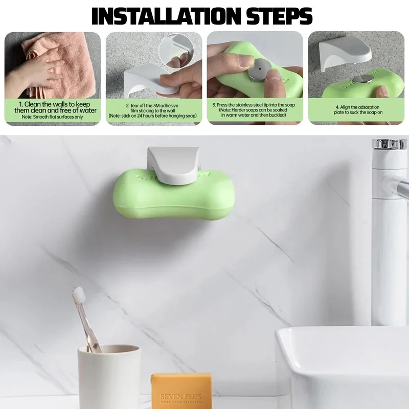Magnetic Soap Holder Soap Box  - огляд і ціна Soap Dish Draining